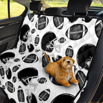 Black And White American Football Print Pet Car Back Seat Cover