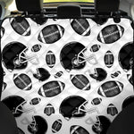 Black And White American Football Print Pet Car Back Seat Cover