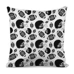 Black And White American Football Print Pillow Cover