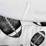 Black And White American Football Print Sofa Cover