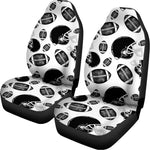 Black And White American Football Print Universal Fit Car Seat Covers