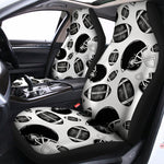 Black And White American Football Print Universal Fit Car Seat Covers