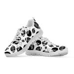 Black And White American Football Print White Sneakers