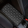 Black And White Anchor Pattern Print Car Center Console Cover