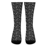 Black And White Anchor Pattern Print Crew Socks