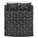 Black And White Anchor Pattern Print Duvet Cover Bedding Set