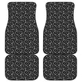 Black And White Anchor Pattern Print Front and Back Car Floor Mats