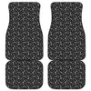 Black And White Anchor Pattern Print Front and Back Car Floor Mats