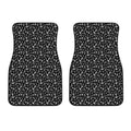 Black And White Anchor Pattern Print Front Car Floor Mats