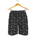 Black And White Anchor Pattern Print Men's Shorts
