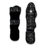 Black And White Anchor Pattern Print Muay Thai Shin Guard