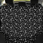 Black And White Anchor Pattern Print Pet Car Back Seat Cover
