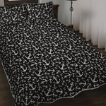 Black And White Anchor Pattern Print Quilt Bed Set