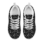 Black And White Anchor Pattern Print White Sneakers
