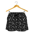 Black And White Anchor Pattern Print Women's Shorts