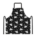 Black And White Angel Pattern Print Apron