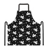 Black And White Angel Pattern Print Apron