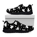Black And White Angel Pattern Print Black Running Shoes