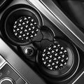 Black And White Angel Pattern Print Car Coasters