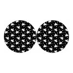 Black And White Angel Pattern Print Car Coasters