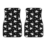 Black And White Angel Pattern Print Front Car Floor Mats