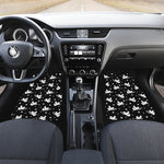Black And White Angel Pattern Print Front Car Floor Mats