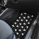 Black And White Angel Pattern Print Front Car Floor Mats
