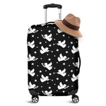 Black And White Angel Pattern Print Luggage Cover