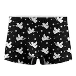 Black And White Angel Pattern Print Men's Boxer Briefs