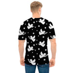 Black And White Angel Pattern Print Men's T-Shirt