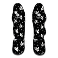 Black And White Angel Pattern Print Muay Thai Shin Guards
