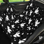 Black And White Angel Pattern Print Pet Car Back Seat Cover