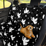 Black And White Angel Pattern Print Pet Car Back Seat Cover