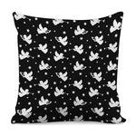 Black And White Angel Pattern Print Pillow Cover