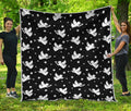 Black And White Angel Pattern Print Quilt