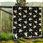 Black And White Angel Pattern Print Quilt