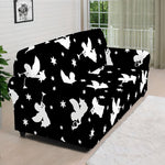 Black And White Angel Pattern Print Sofa Cover