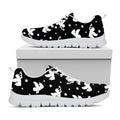 Black And White Angel Pattern Print White Running Shoes