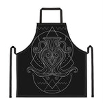 Black And White Aquarius Sign Print Apron