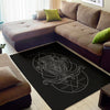 Black And White Aquarius Sign Print Area Rug