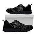 Black And White Aquarius Sign Print Black Running Shoes