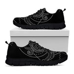 Black And White Aquarius Sign Print Black Sneakers