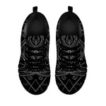 Black And White Aquarius Sign Print Black Sneakers