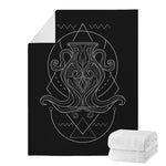 Black And White Aquarius Sign Print Blanket