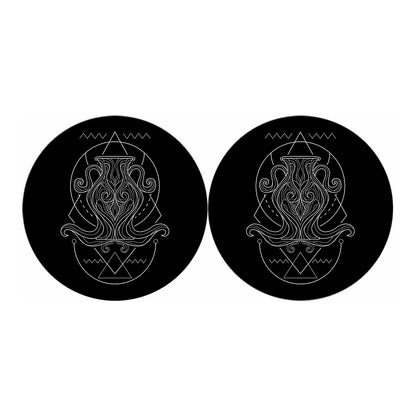 Black And White Aquarius Sign Print Car Coasters