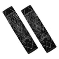 Black And White Aquarius Sign Print Car Seat Belt Covers