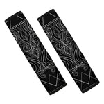 Black And White Aquarius Sign Print Car Seat Belt Covers