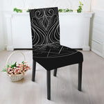 Black And White Aquarius Sign Print Dining Chair Slipcover