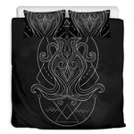 Black And White Aquarius Sign Print Duvet Cover Bedding Set