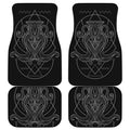 Black And White Aquarius Sign Print Front and Back Car Floor Mats
